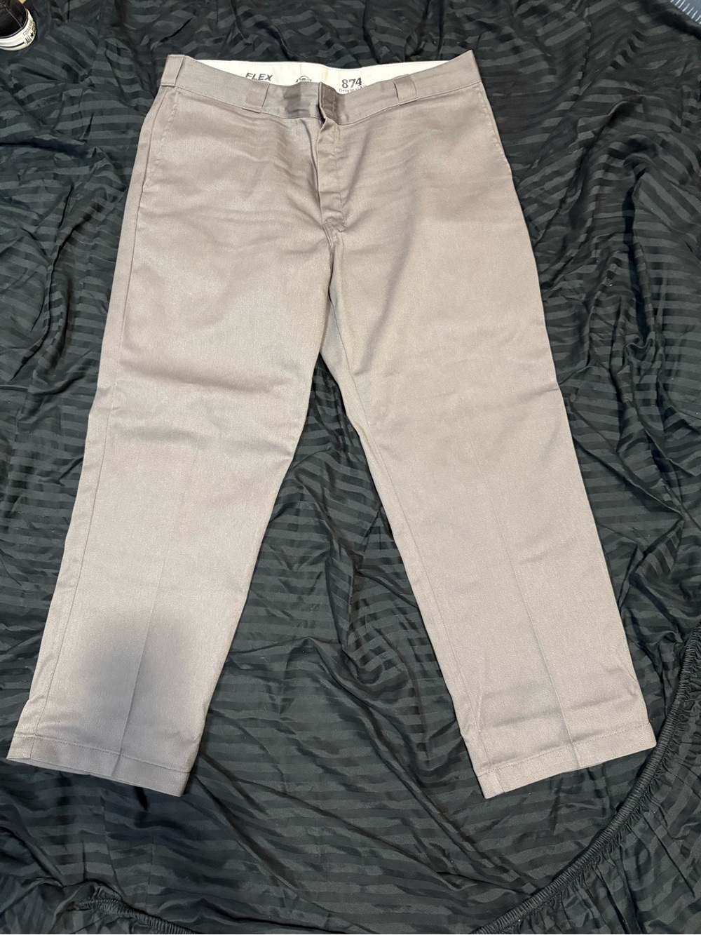 Dickies 874 Flex Work Pants Mens 42x30 Gray Original Fit